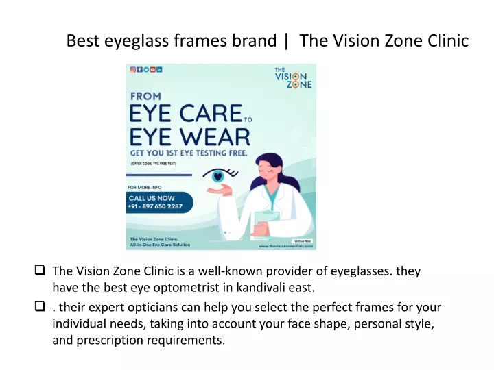 best eyeglass frames brand the vision zone clinic