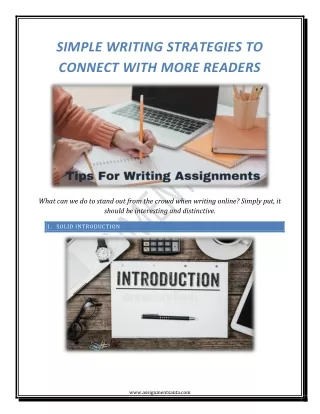 Simple Writing Strategies To Connect with More Readers | Assignment Santa