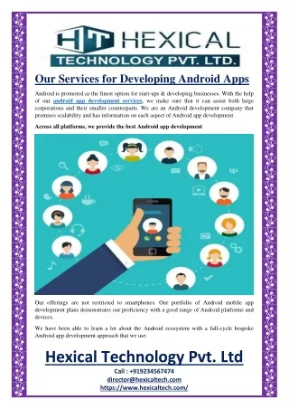 Our Services for Developing Android Apps