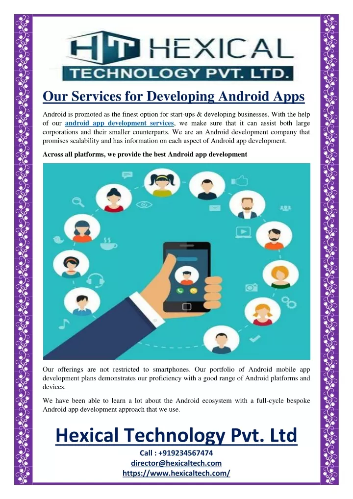 our services for developing android apps