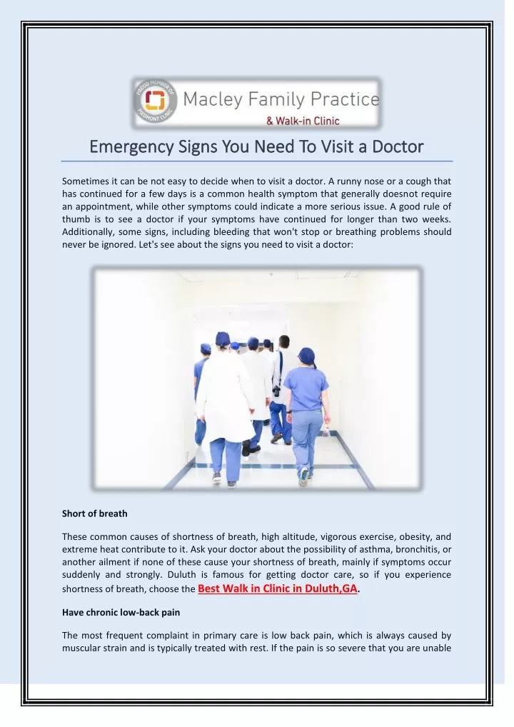 emergency emergency signs you need to visit