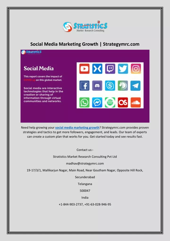 social media marketing growth strategymrc com