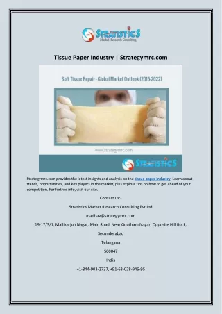 tissue paper industry strategymrc com