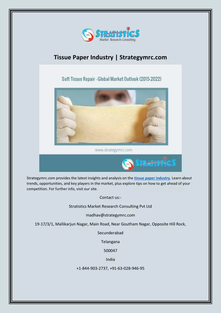 tissue paper industry strategymrc com