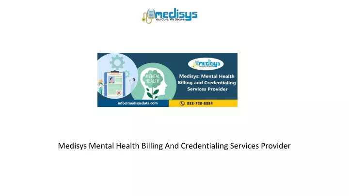 medisys mental health billing and credentialing