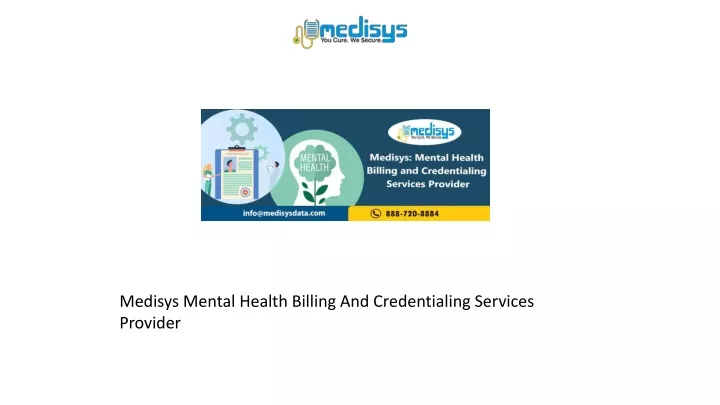 medisys mental health billing and credentialing