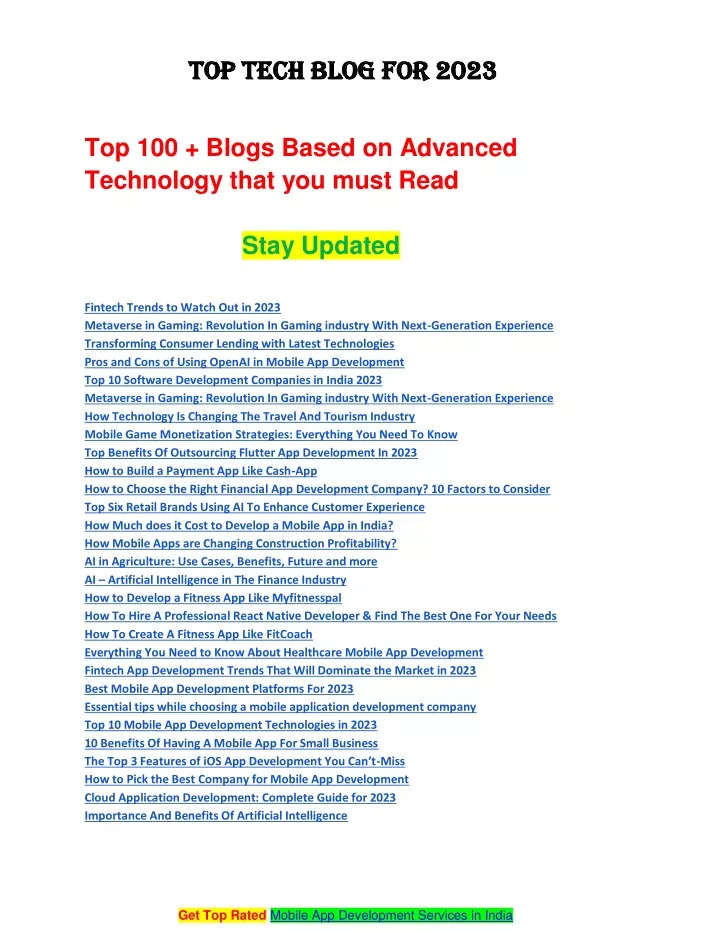 top tech blog for 2023 top tech blog for 2023