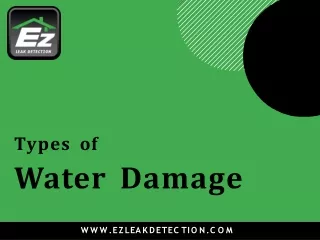 Types of Water Damage