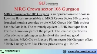 MRG Crown Sector 106 Gurgaon
