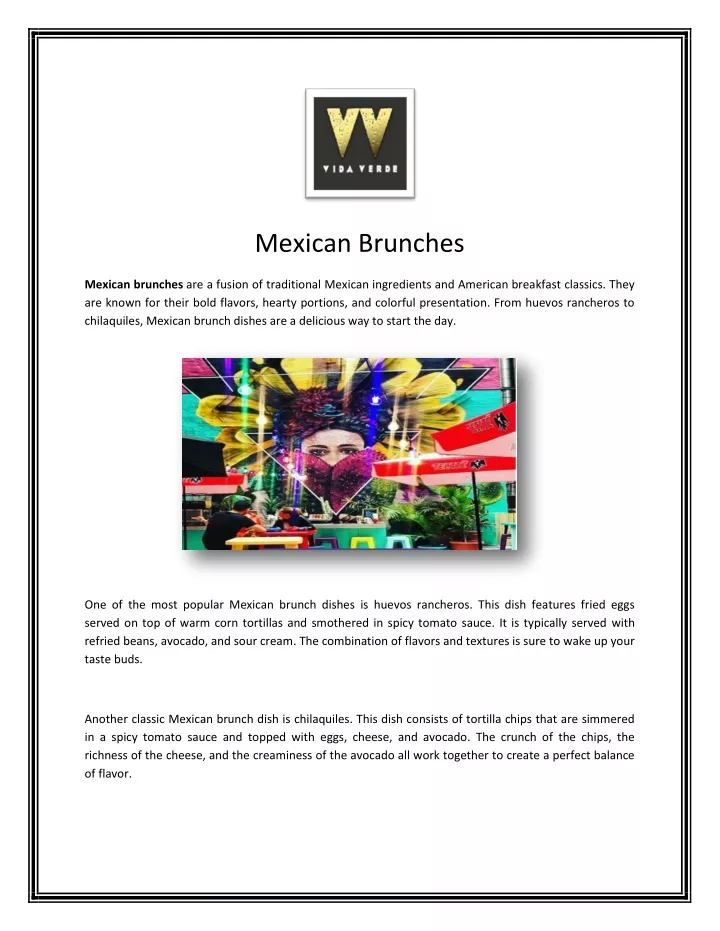 mexican brunches