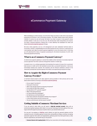 why webpays