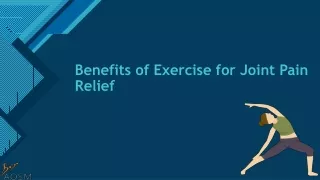 benefits of exercise for joint pain relief