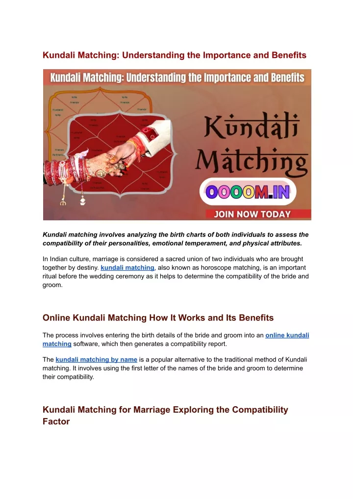 kundali matching understanding the importance