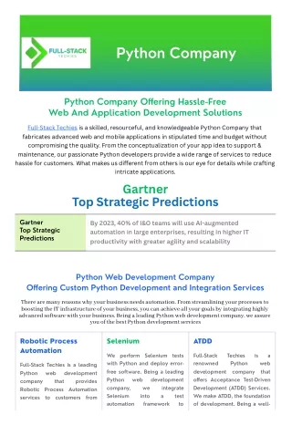 python company