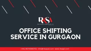 Best Office Shifting Service in Gurgaon, Office Shifting Service in Gurgaon