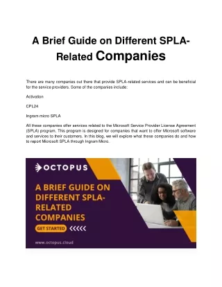 A brief guide on different SPLA-related companies