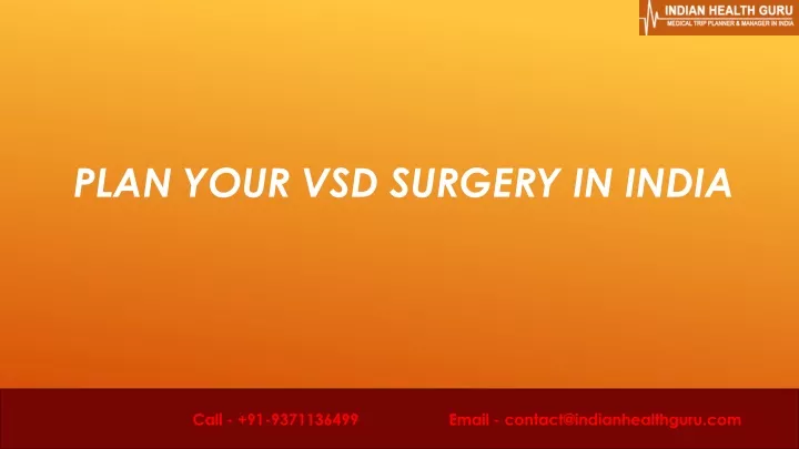 plan your vsd surgery in india