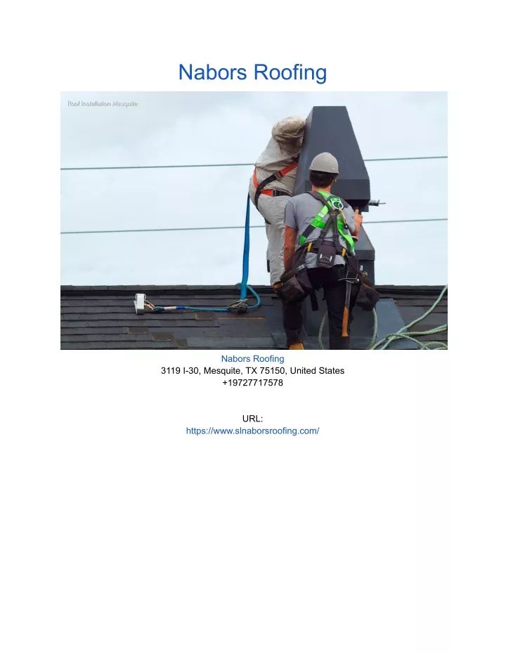 nabors roofing