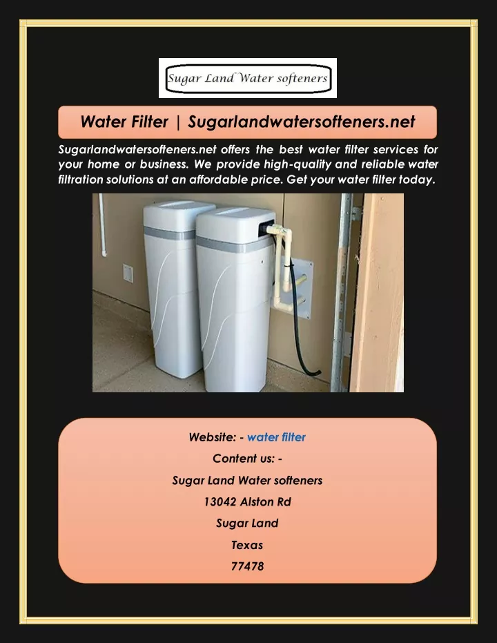 water filter sugarlandwatersofteners net