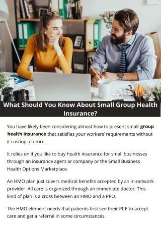 What Should You Know About Small Group Health Insurance