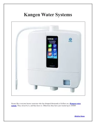 How Kangen Water Systems Neutralize Acid In The Body