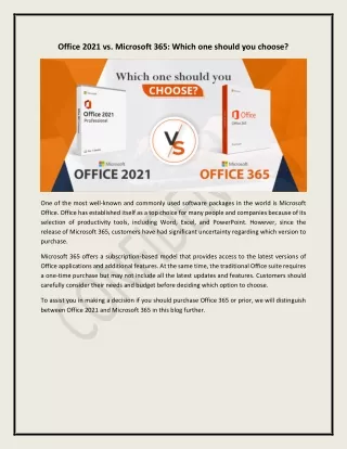 office 2021 vs microsoft 365 which one should