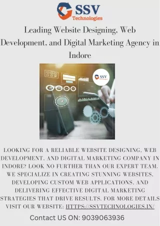 Leading Website Designing, Web Development, and Digital Marketing Agency in Indore