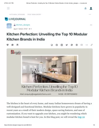 PPT - Top 10 modular kitchen brand in India PowerPoint Presentation ...