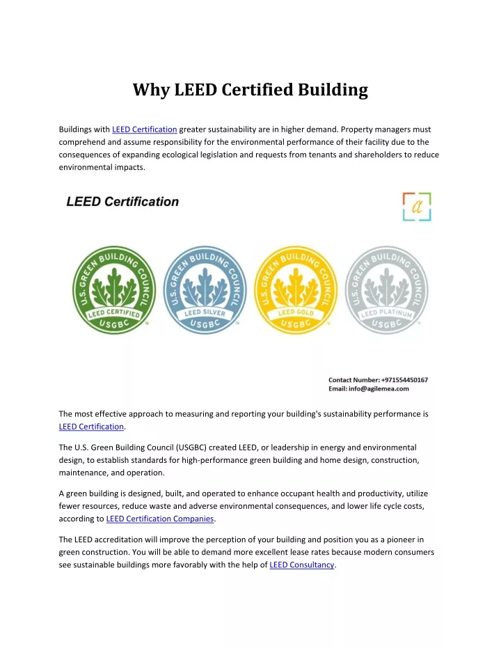 why leed certified building