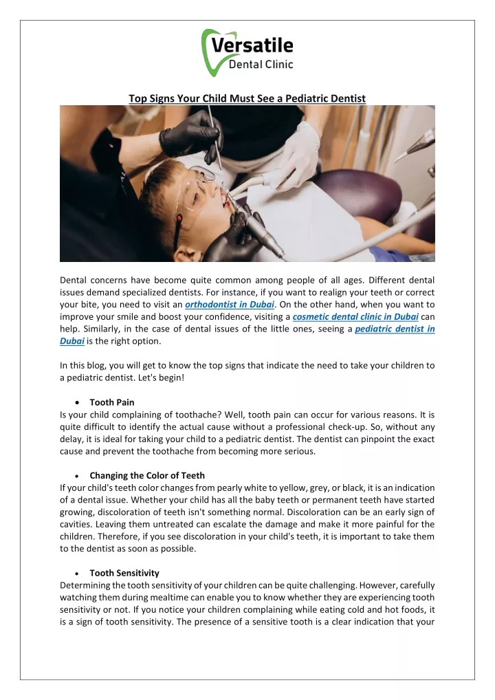 top signs your child must see a pediatric dentist