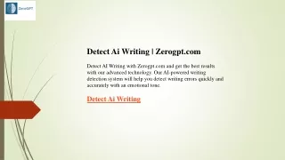 detect ai writing zerogpt com detect ai writing