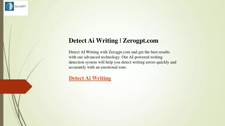 detect ai writing zerogpt com detect ai writing