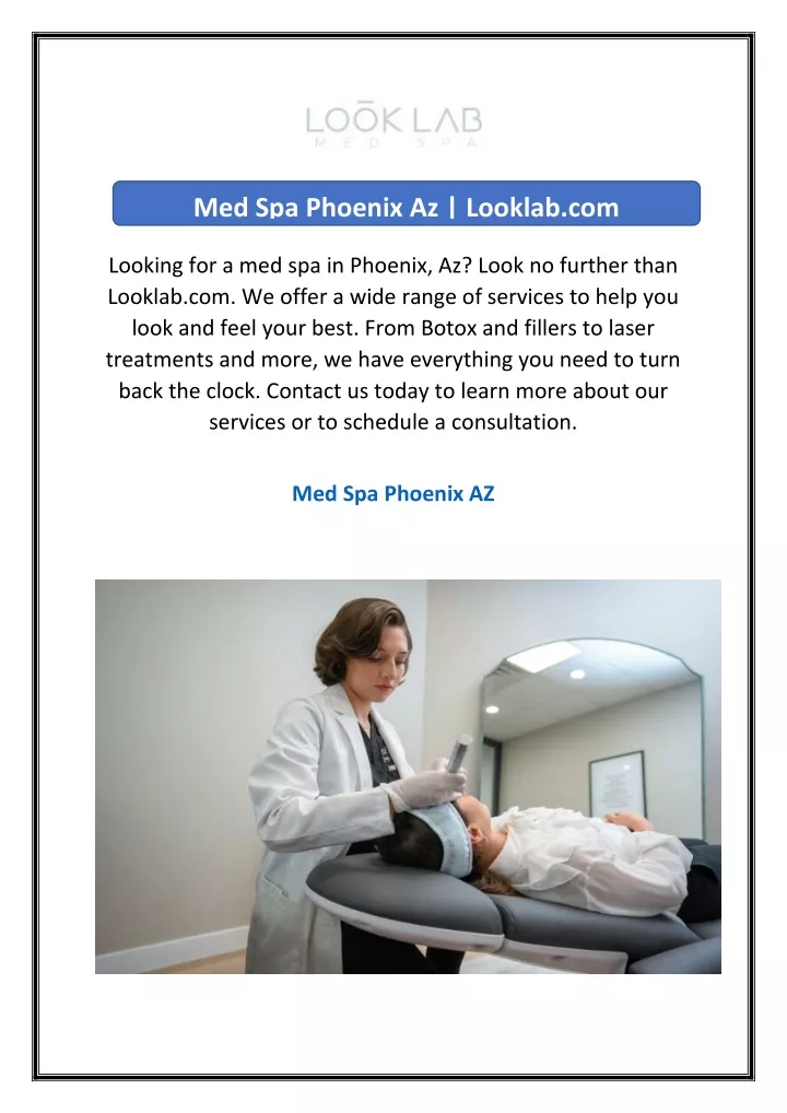 med spa phoenix az looklab com