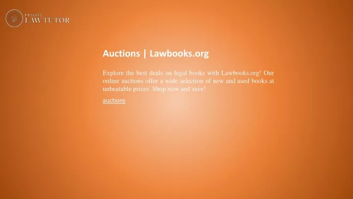 auctions lawbooks org
