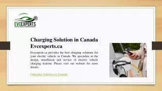 Charging Solution in Canada  Evcexperts.ca