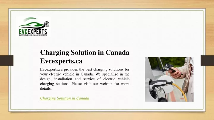 charging solution in canada evcexperts ca