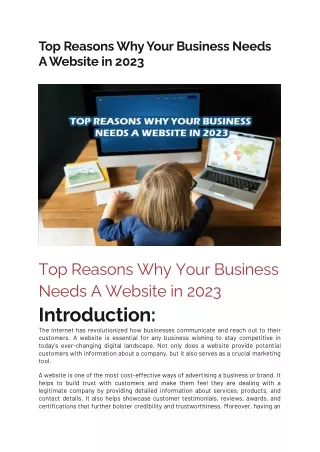 top reasons why your business needs a website