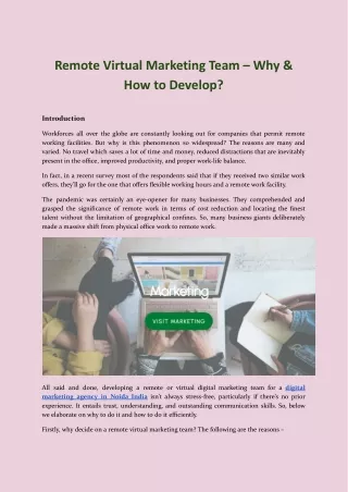 remote virtual marketing team why how to develop