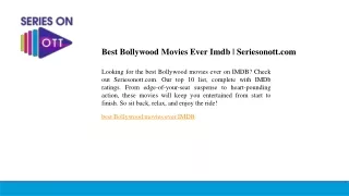 Best Bollywood Movies Ever Imdb  Seriesonott.com