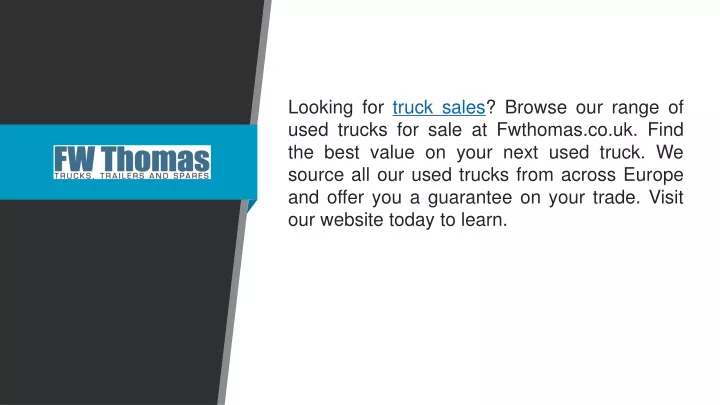 looking for truck sales browse our range of used