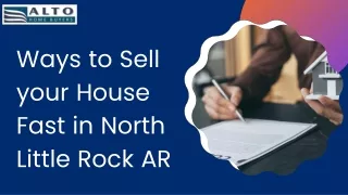 Ways to Sell your House Fast in North Little Rock AR