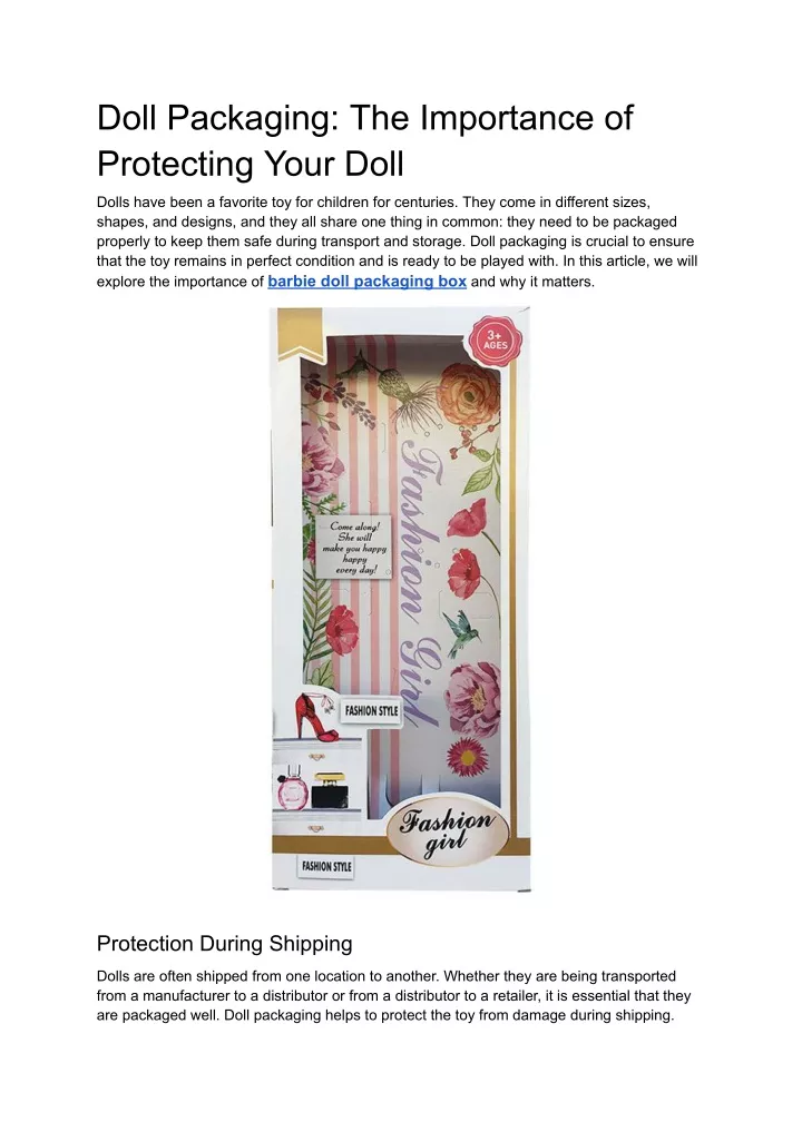 doll packaging the importance of protecting your