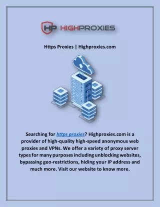 https proxies highproxies com