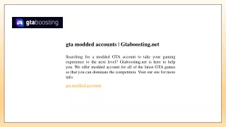 gta modded accounts gtaboosting net