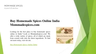 Buy Homemade Spices Online India  Mommadespices.com