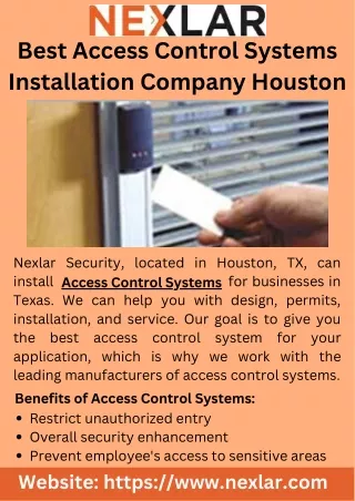 best access control systems installation company