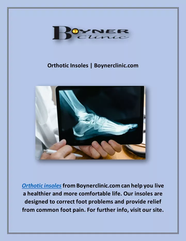 orthotic insoles boynerclinic com