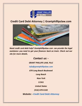 Credit Card Debt Attorney  Grantphillipslaw com