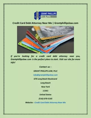 Credit Card Debt Attorney Near Me  Grantphillipslaw com