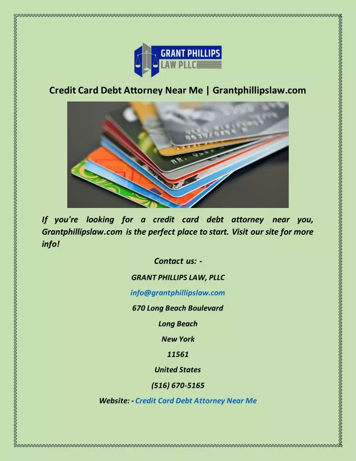 credit card debt attorney near